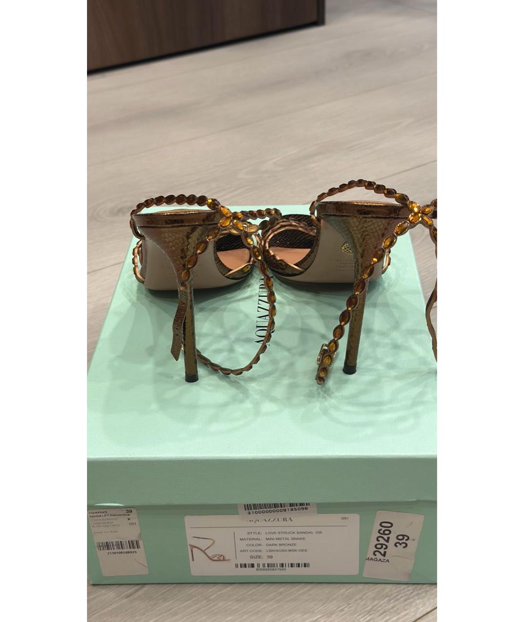 AQUAZZURA Босоножки из кожи питона, фото 4