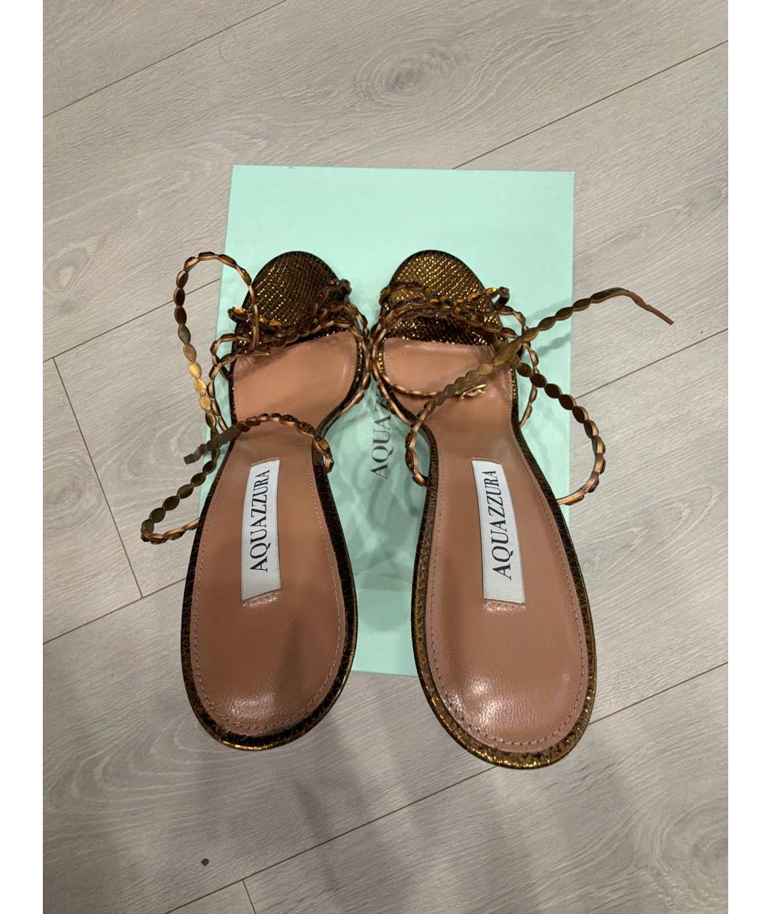AQUAZZURA Босоножки из кожи питона, фото 3