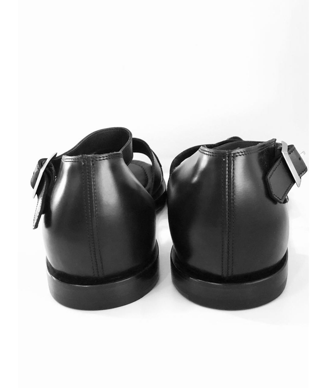 SANTONI Черные кожаные сандалии, фото 4