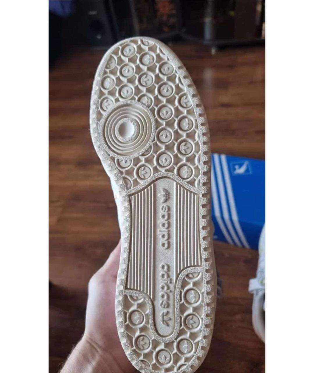 ADIDAS Белые кожаные низкие кроссовки / кеды, фото 5