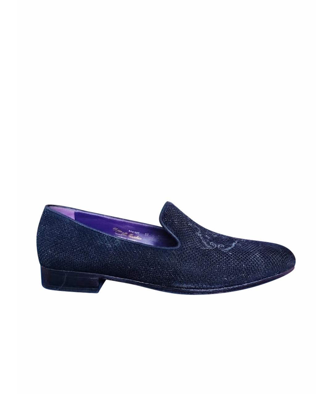 BILLIONAIRE Черные текстильные лоферы, фото 1