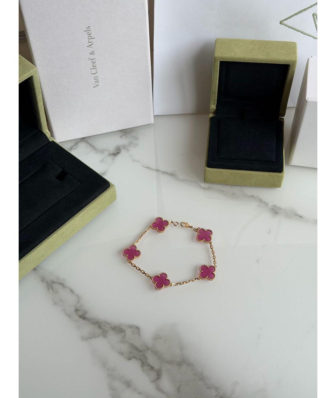 VAN CLEEF & ARPELS Розовый браслет из желтого золота, фото 4