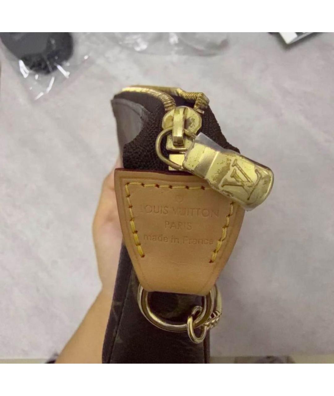 LOUIS VUITTON Коричневая сумка с короткими ручками из канвы, фото 6