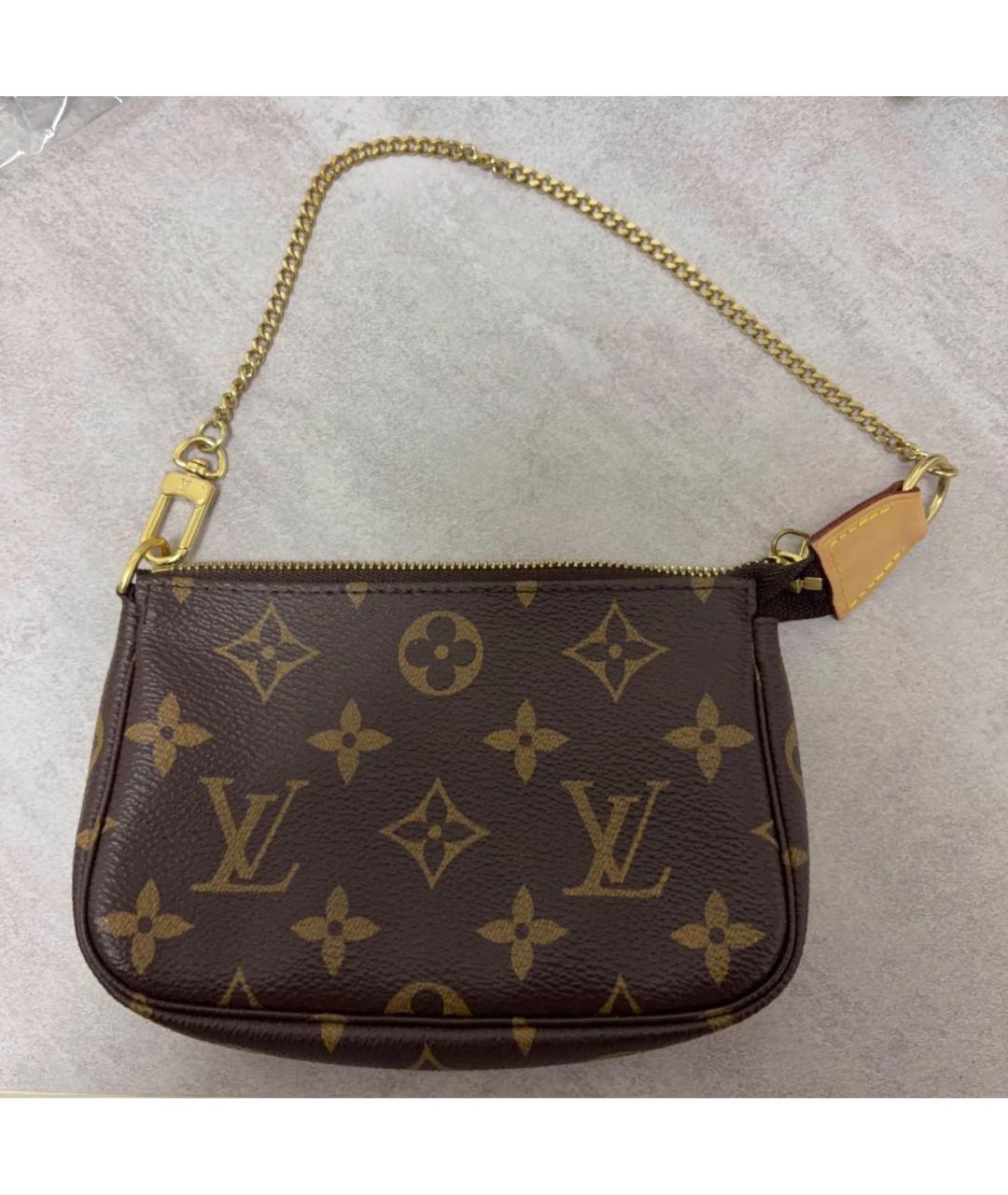 LOUIS VUITTON Коричневая сумка с короткими ручками из канвы, фото 3