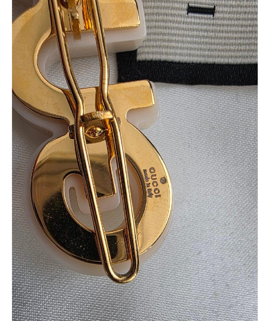 GUCCI Белая заколка, фото 4