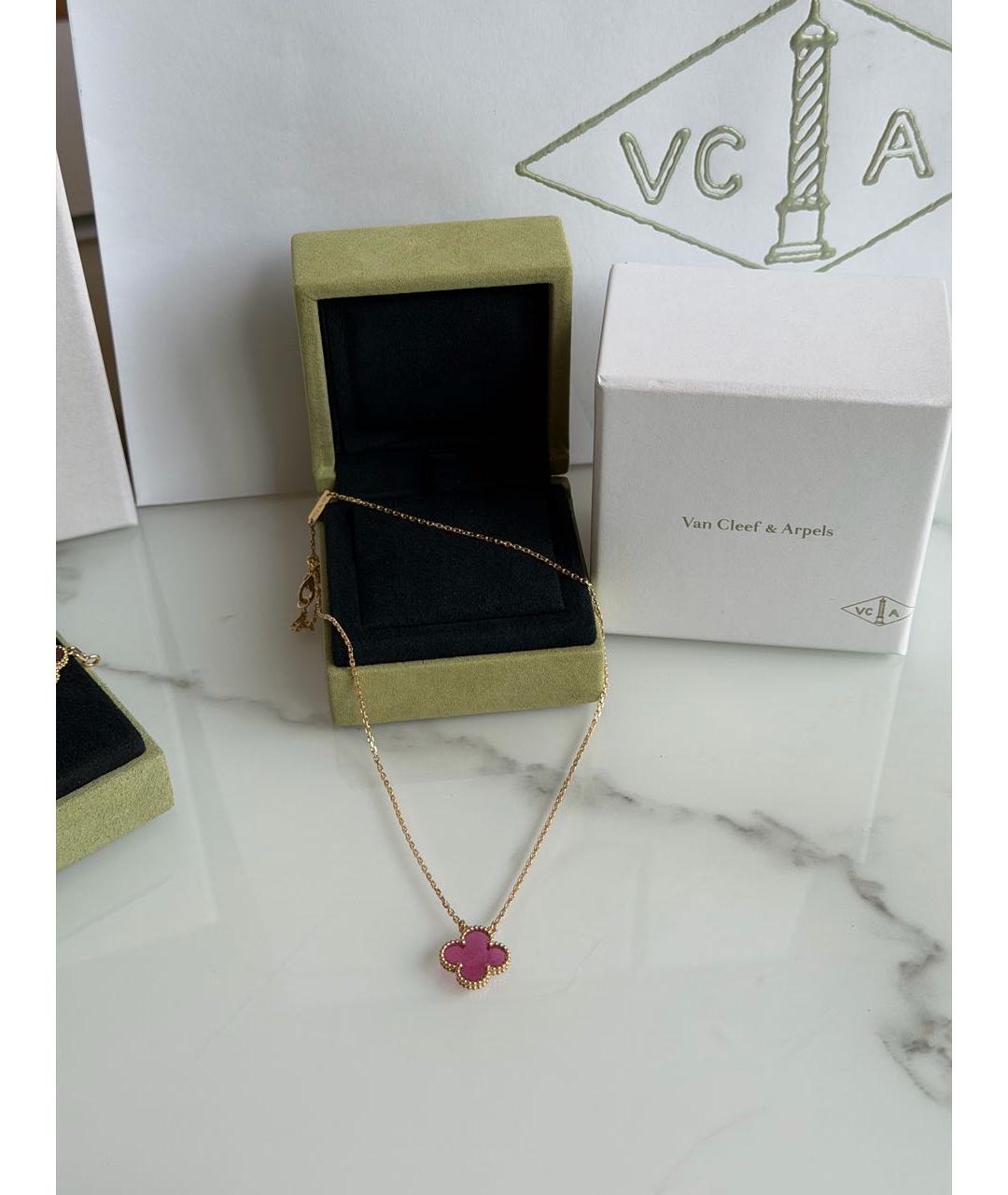 VAN CLEEF & ARPELS Розовое колье из желтого золота, фото 2