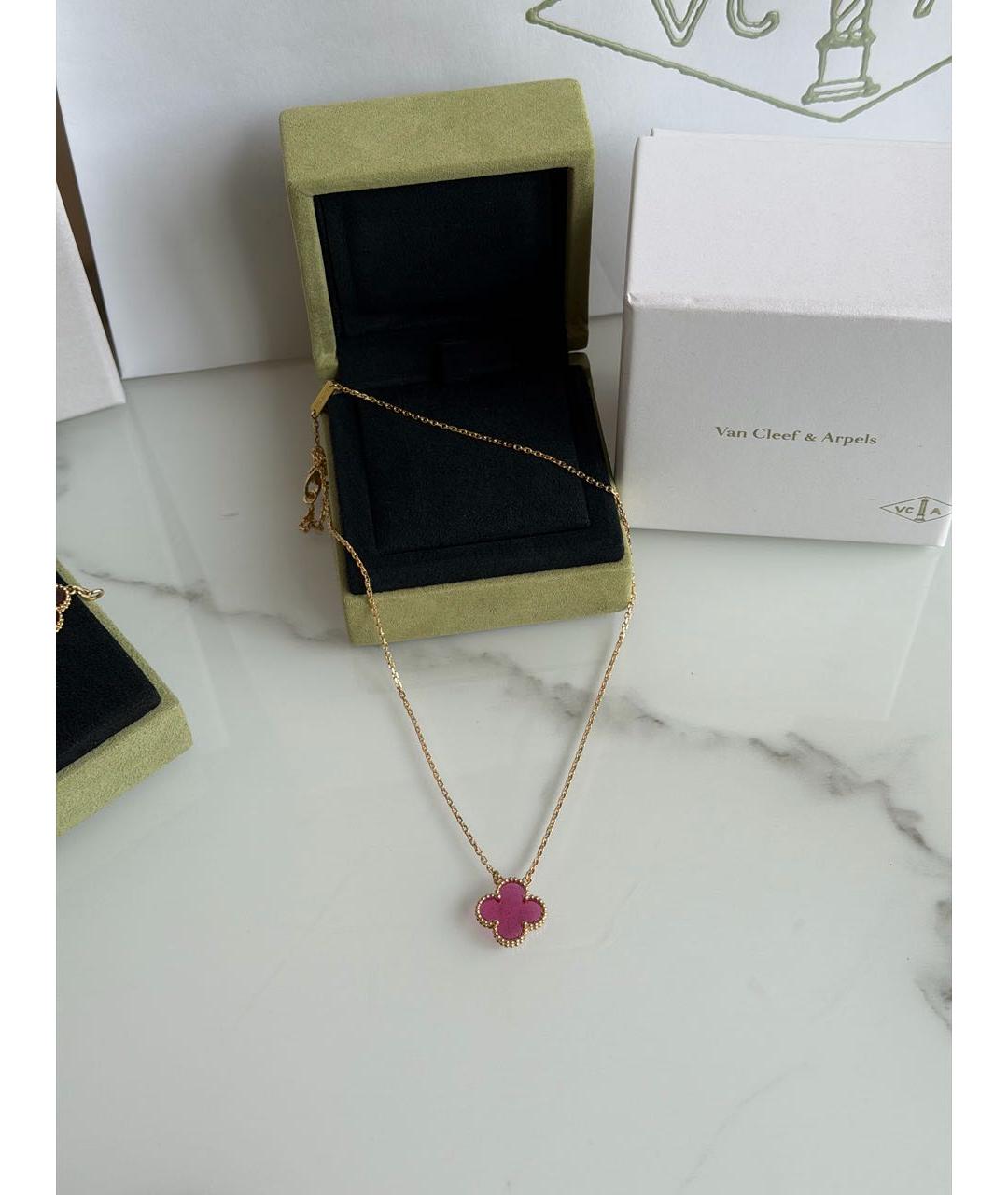 VAN CLEEF & ARPELS Розовое колье из желтого золота, фото 4
