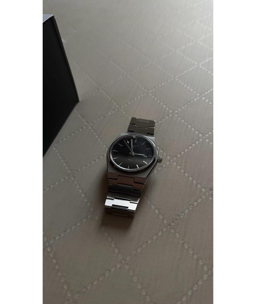 TISSOT Черные серебряные часы, фото 5
