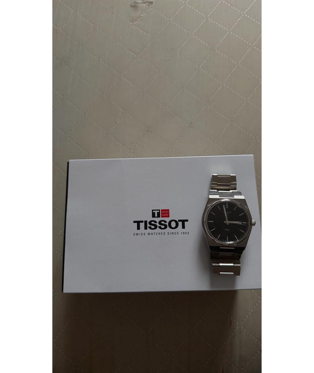 TISSOT Черные серебряные часы, фото 2
