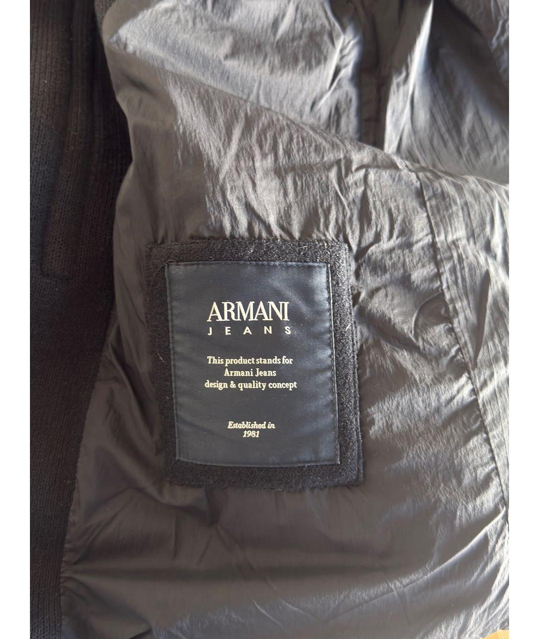 ARMANI JEANS Темно-синяя шерстяная куртка, фото 5
