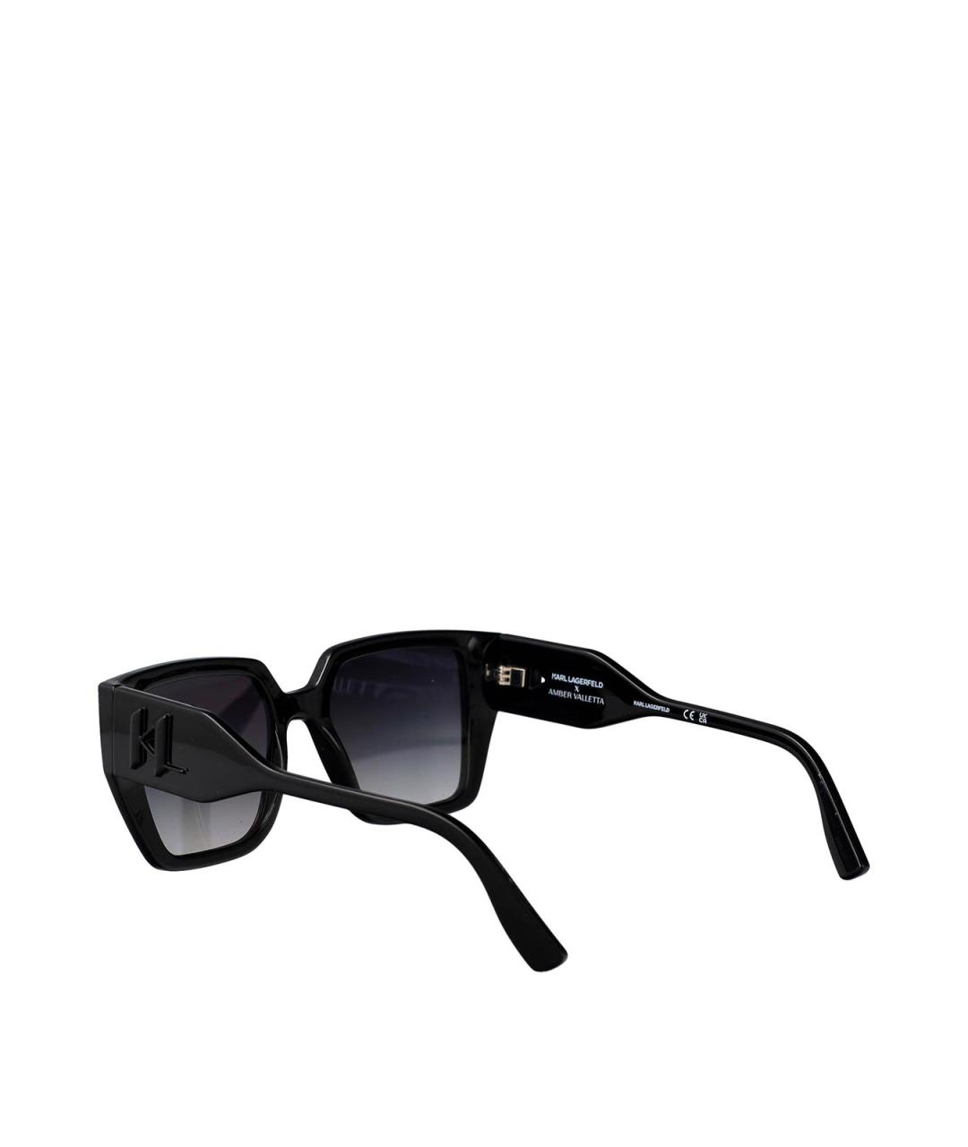 KARL LAGERFELD Черные пластиковые солнцезащитные очки, фото 4