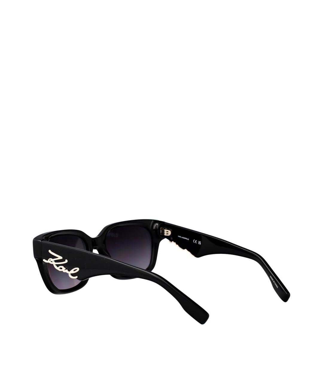 KARL LAGERFELD Черные пластиковые солнцезащитные очки, фото 4