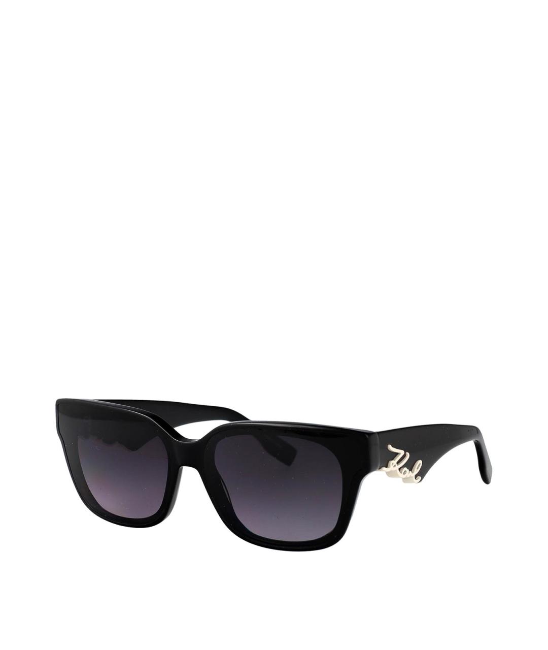KARL LAGERFELD Черные пластиковые солнцезащитные очки, фото 2