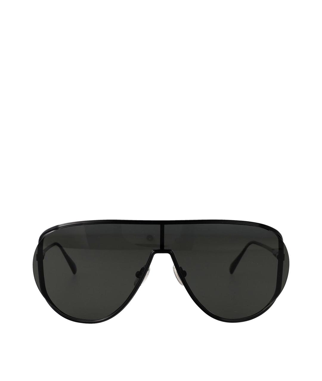 FERRAGAMO Черные металлические солнцезащитные очки, фото 1