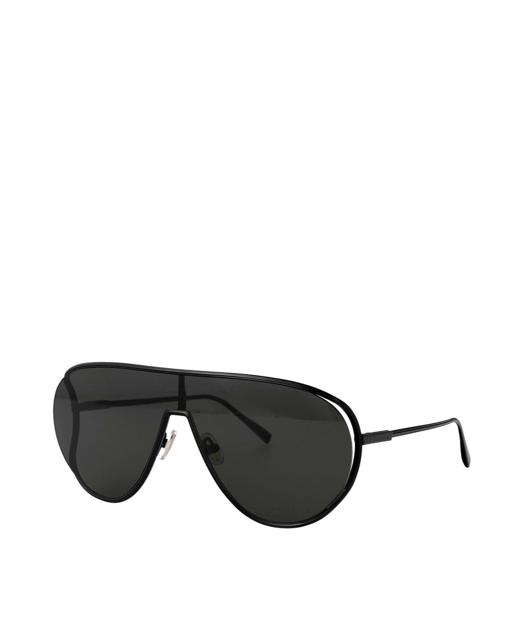 FERRAGAMO Черные металлические солнцезащитные очки, фото 2