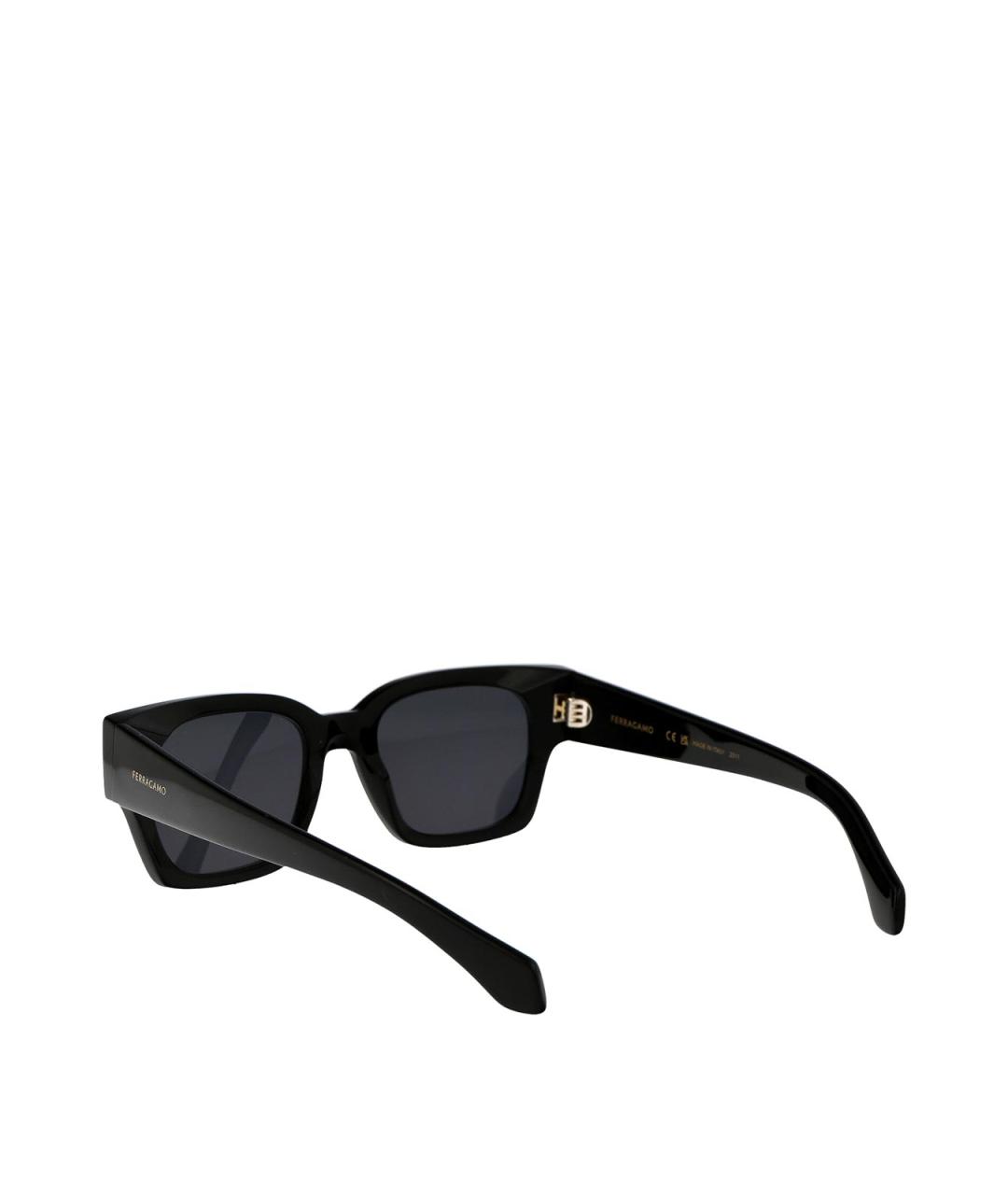 FERRAGAMO Черные пластиковые солнцезащитные очки, фото 4