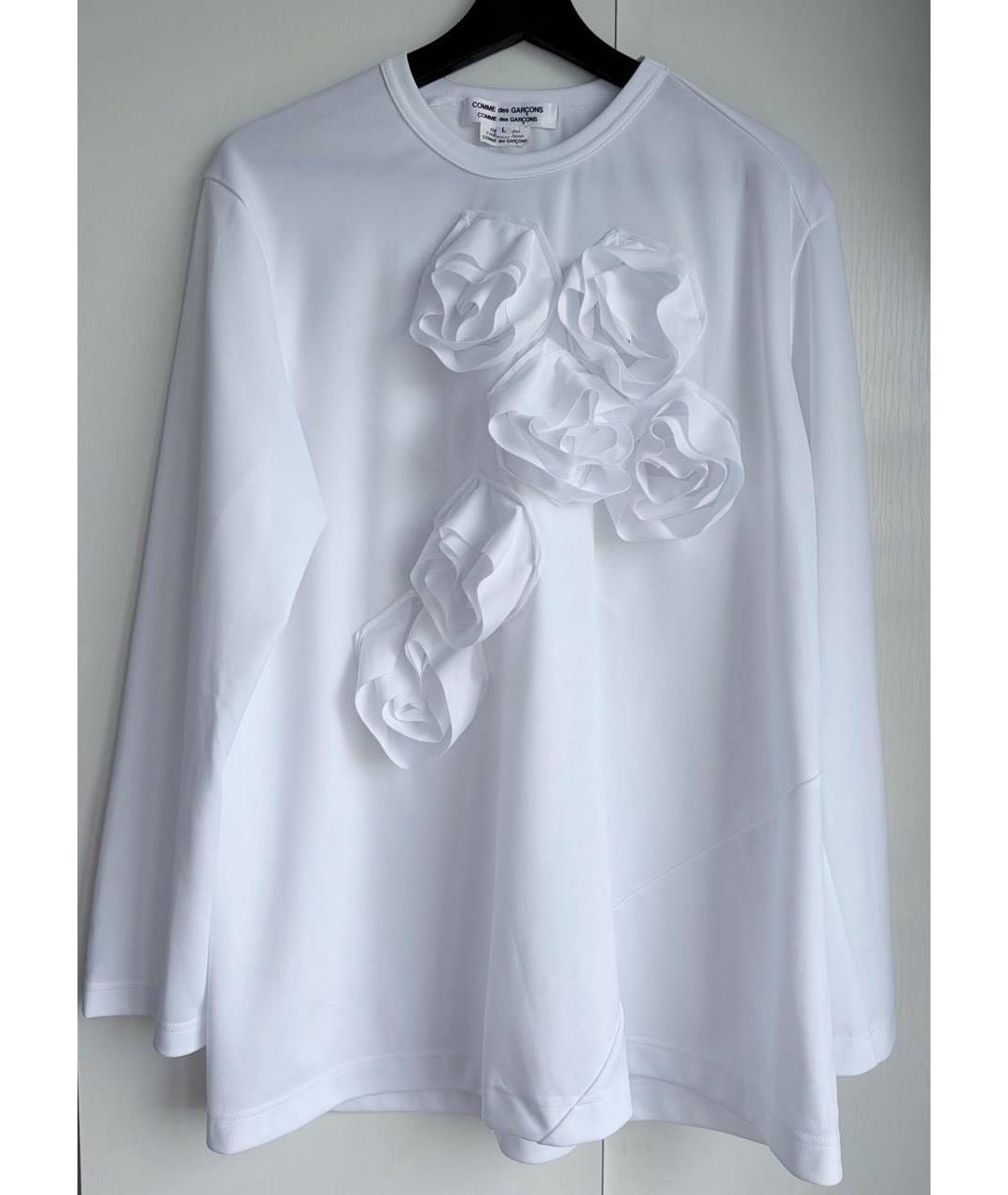 COMME DES GARÇONS Белый полиэстеровый джемпер / свитер, фото 4