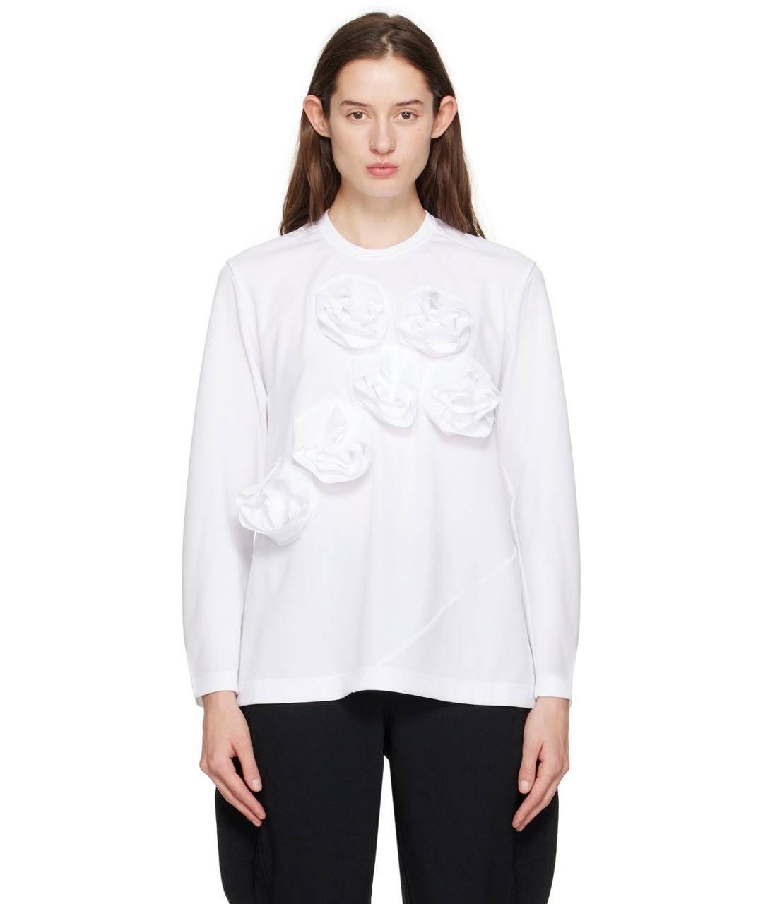 COMME DES GARÇONS Белый полиэстеровый джемпер / свитер, фото 3