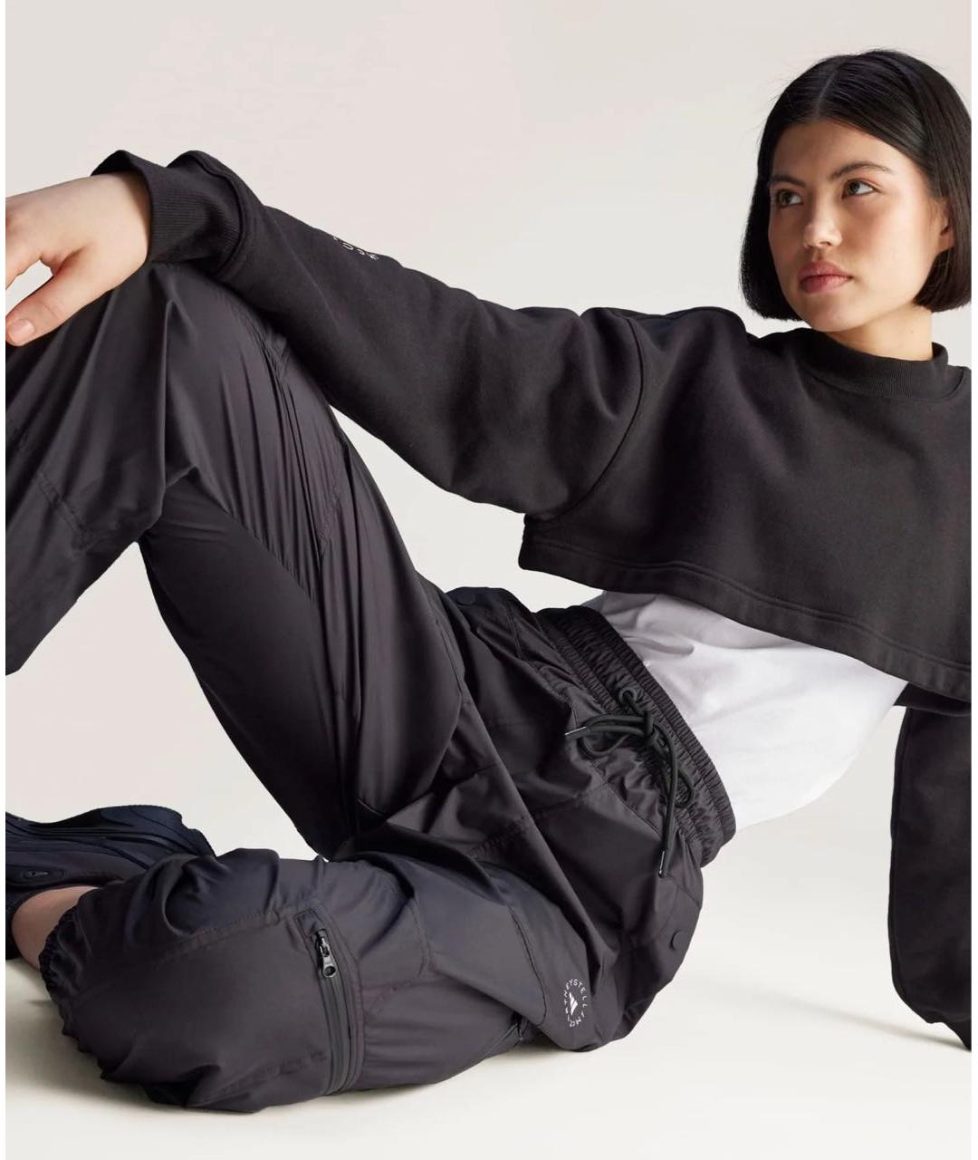 ADIDAS BY STELLA MCCARTNEY Черные брюки широкие, фото 5