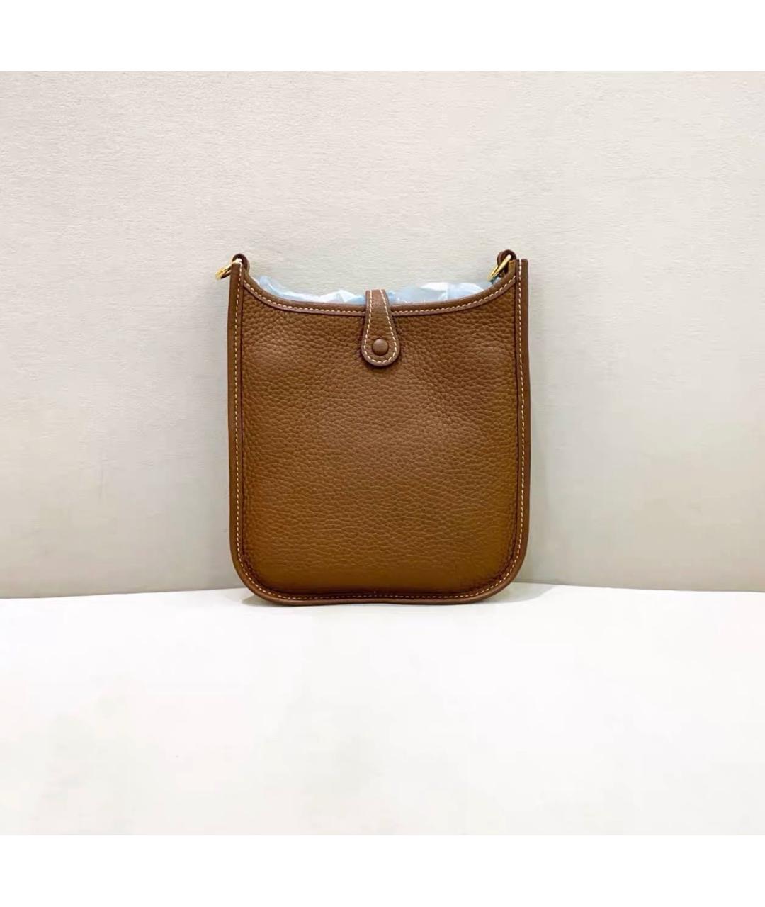 HERMES Коричневая кожаная сумка через плечо, фото 3