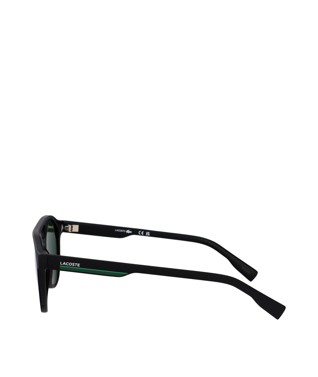 LACOSTE Черные пластиковые солнцезащитные очки, фото 3