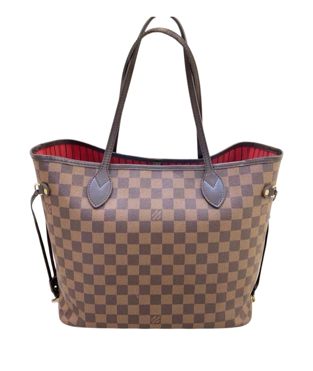 LOUIS VUITTON Коричневая кожаная сумка тоут, фото 1
