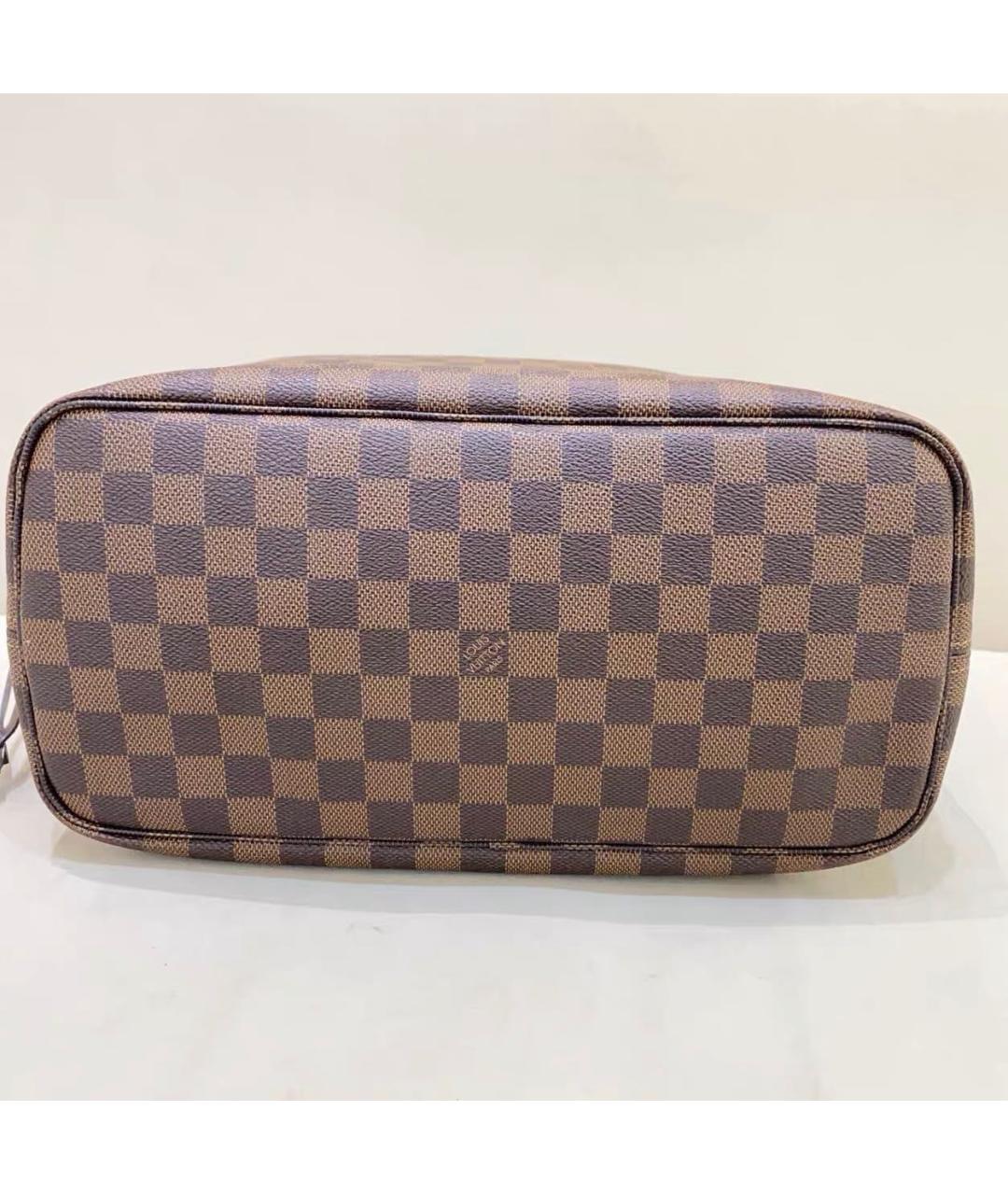 LOUIS VUITTON Коричневая кожаная сумка тоут, фото 6