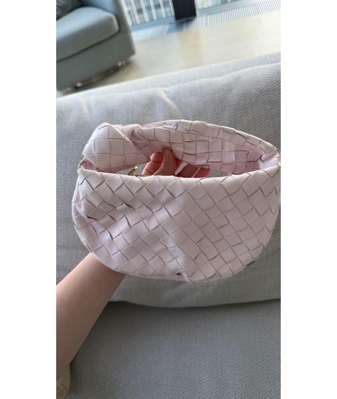 BOTTEGA VENETA Розовая кожаная сумка с короткими ручками, фото 2