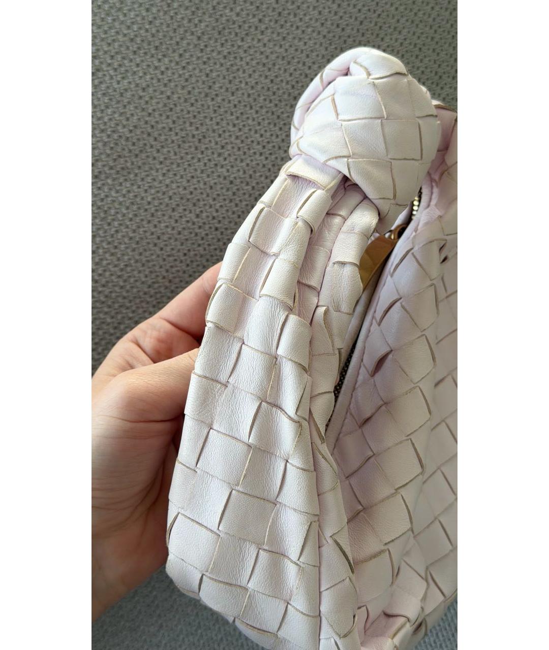 BOTTEGA VENETA Розовая кожаная сумка с короткими ручками, фото 6
