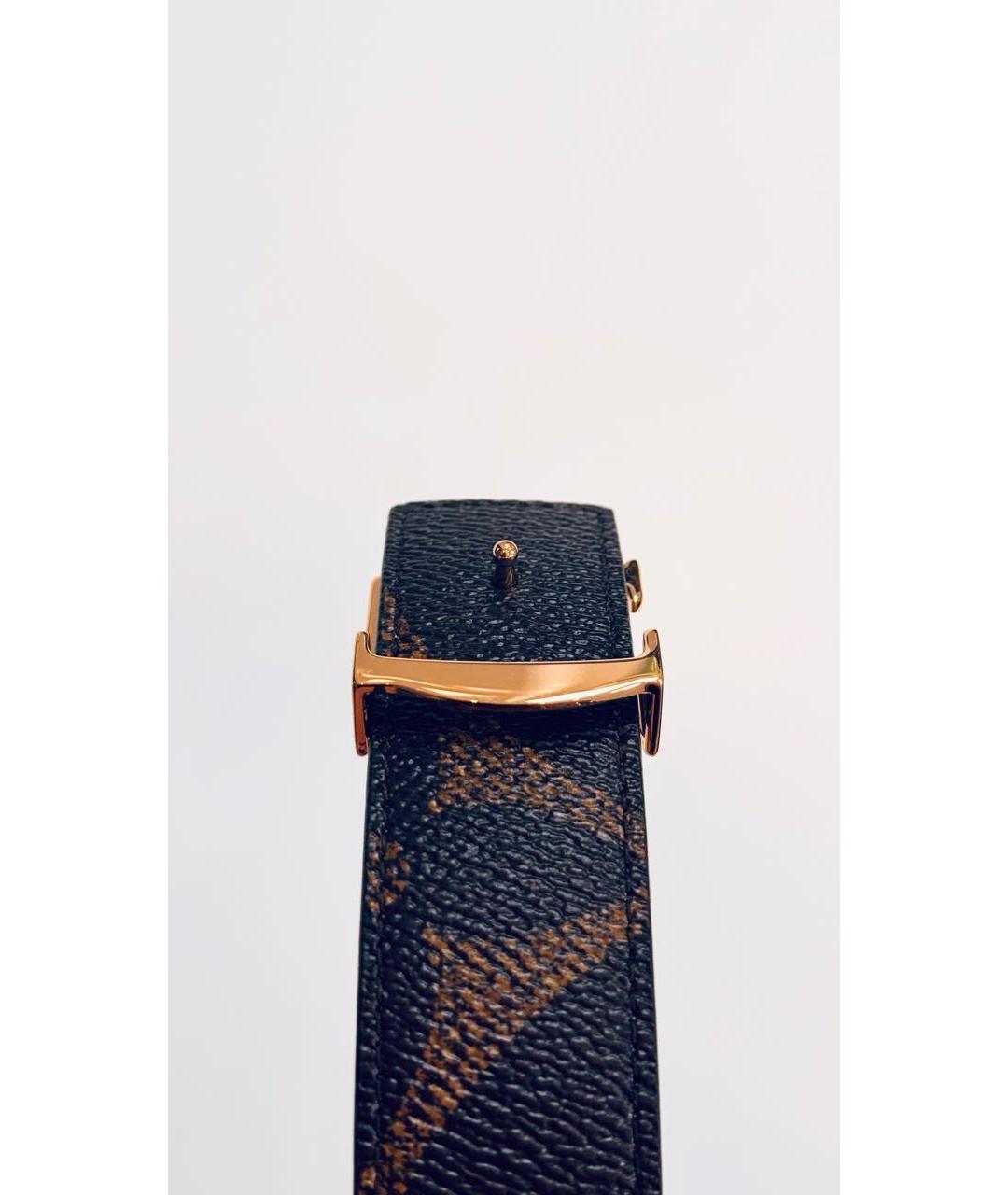 LOUIS VUITTON Коричневый кожаный ремень, фото 5