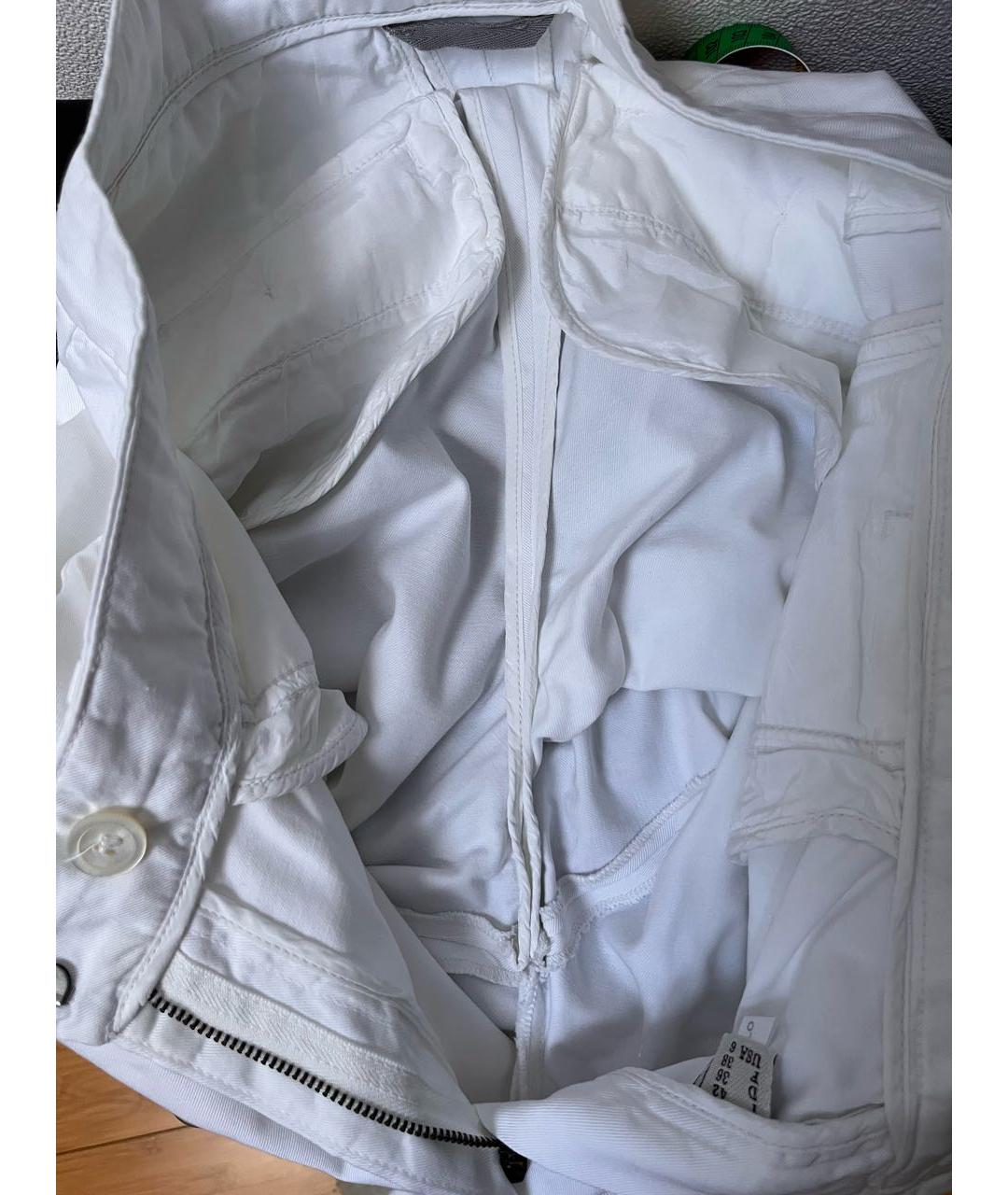 BRUNELLO CUCINELLI Белые хлопковые джинсы слим, фото 6