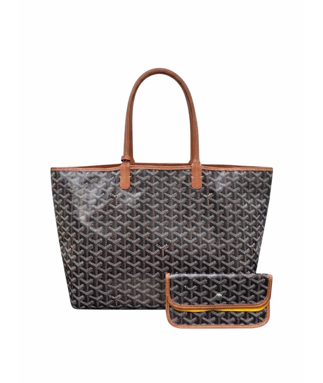 GOYARD Коричневая кожаная сумка тоут, фото 1