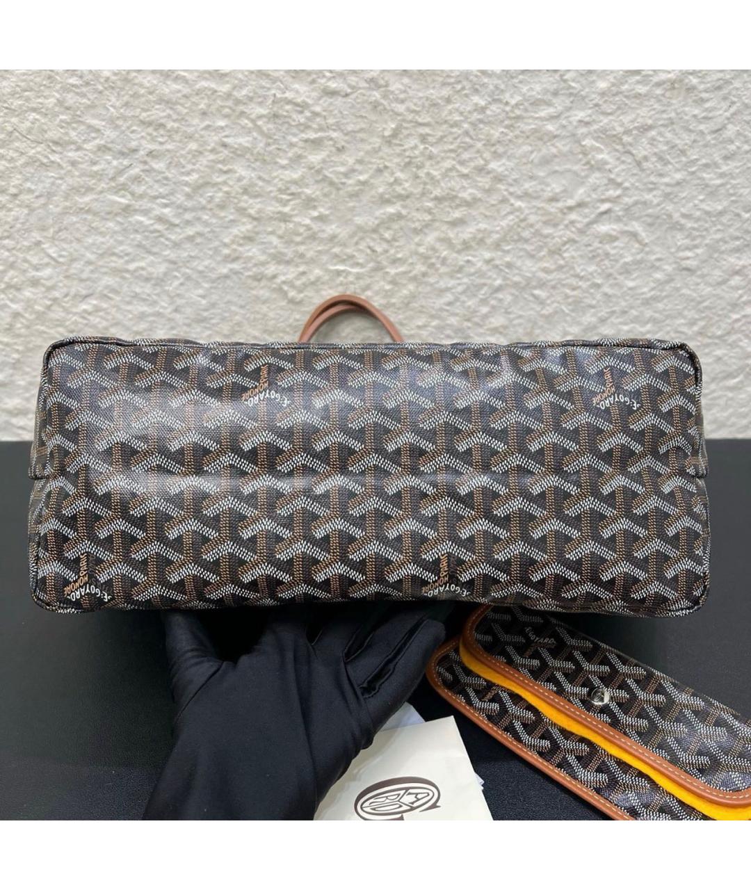 GOYARD Коричневая кожаная сумка тоут, фото 5