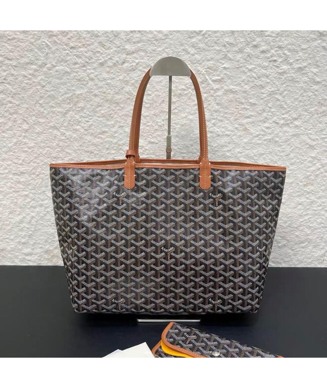 GOYARD Коричневая кожаная сумка тоут, фото 2