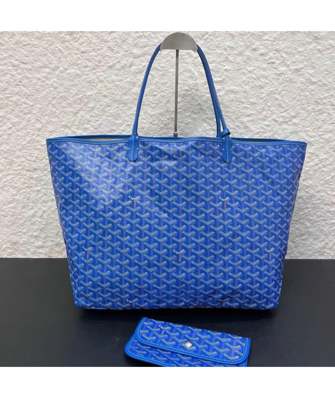 GOYARD Синяя кожаная сумка тоут, фото 2