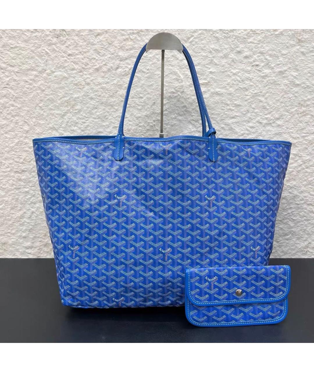 GOYARD Синяя кожаная сумка тоут, фото 9