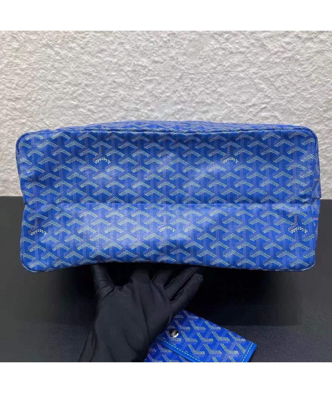 GOYARD Синяя кожаная сумка тоут, фото 6