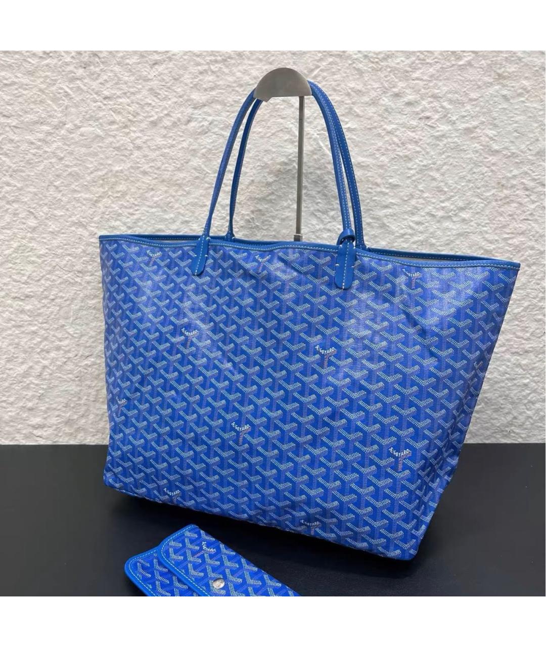 GOYARD Синяя кожаная сумка тоут, фото 8