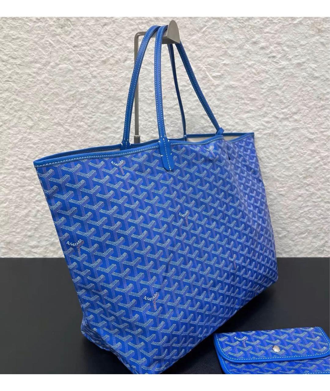 GOYARD Синяя кожаная сумка тоут, фото 4