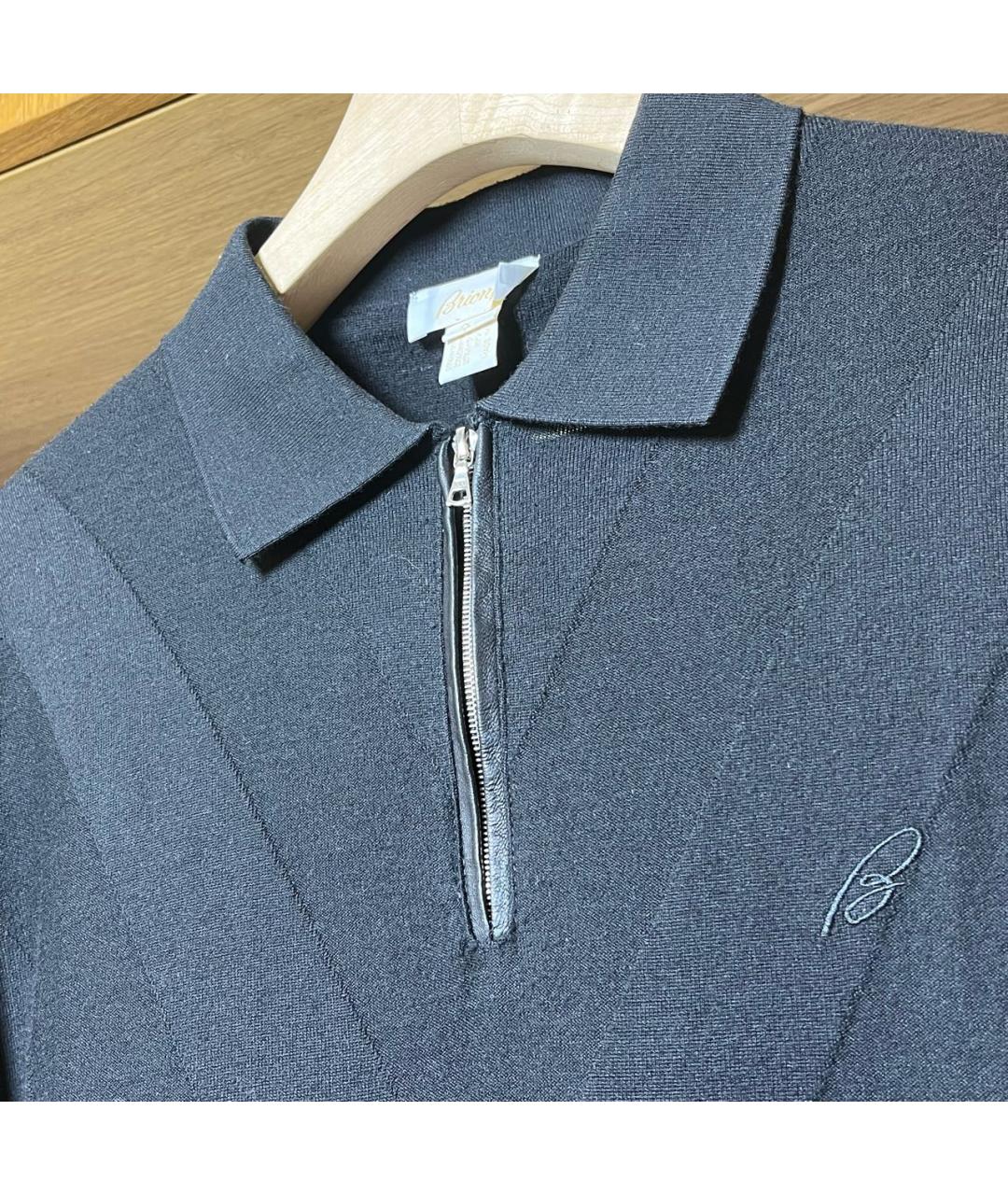 BRIONI Черное шерстяное поло с длинным рукавом, фото 2