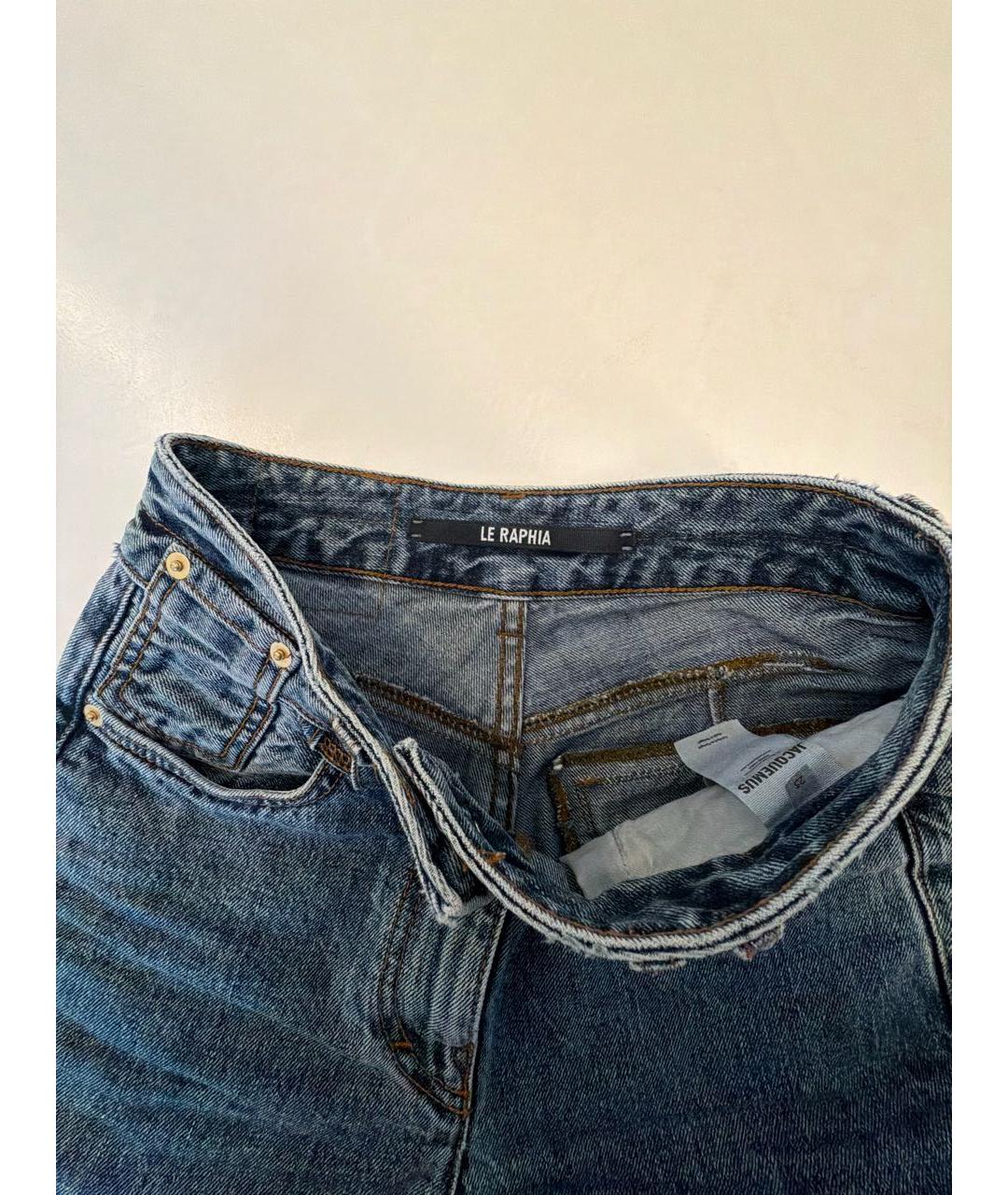 JACQUEMUS Голубые хлопковые прямые джинсы, фото 3