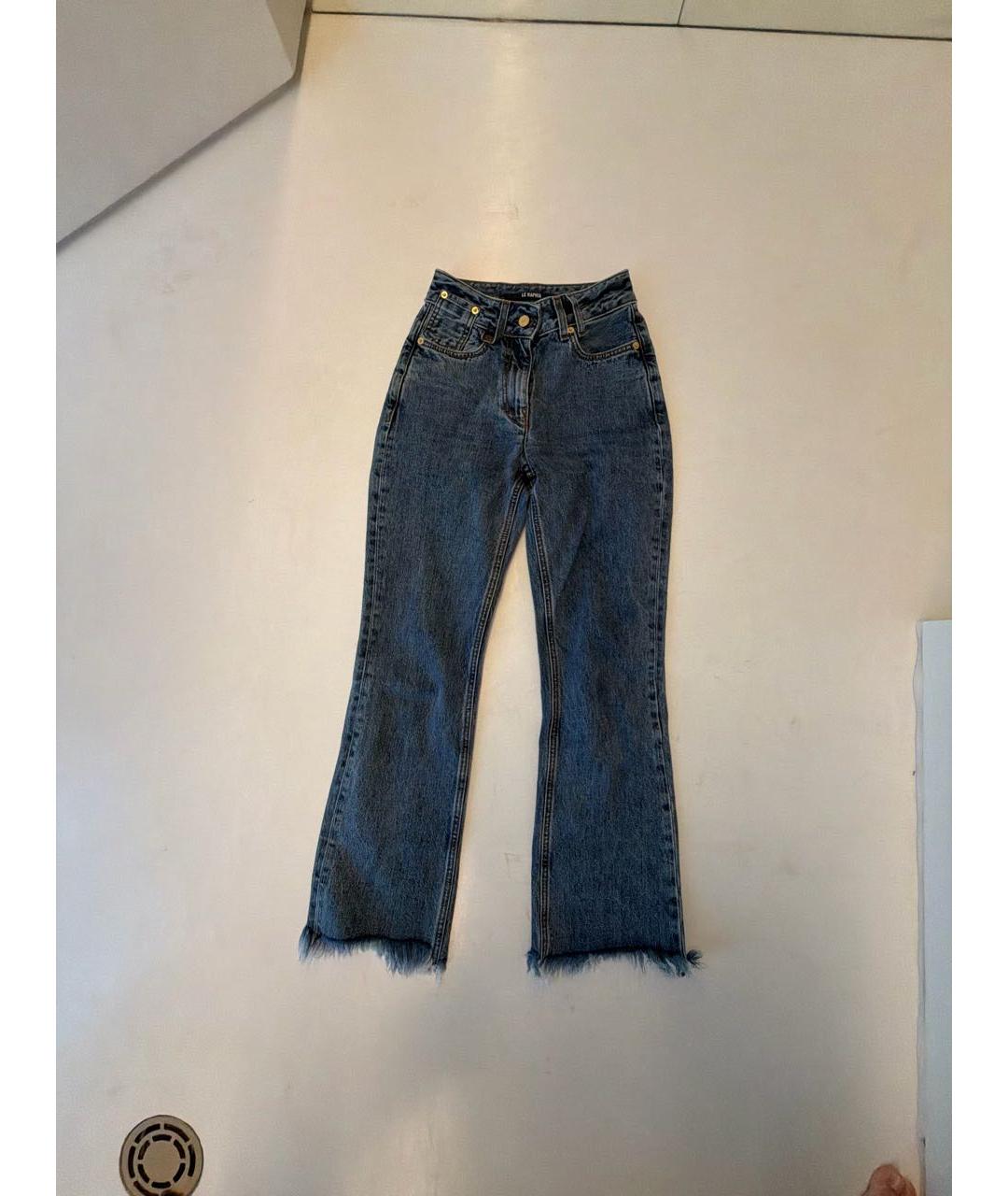 JACQUEMUS Голубые хлопковые прямые джинсы, фото 6