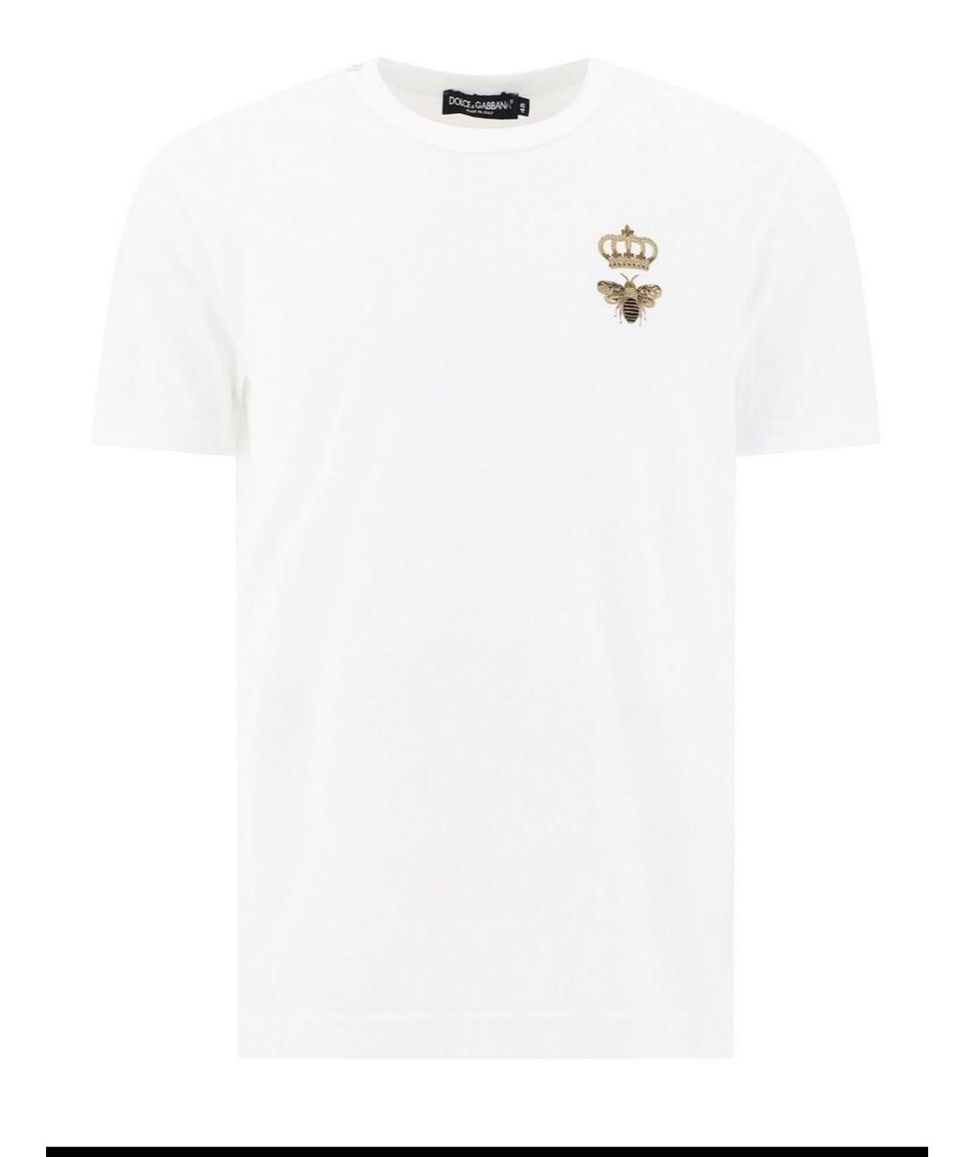 DOLCE&GABBANA Белая хлопковая футболка, фото 1