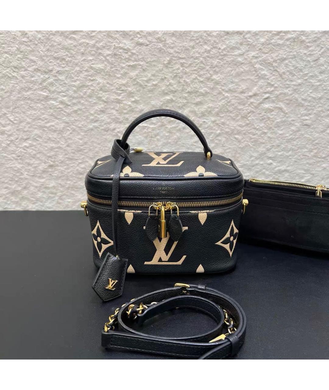 LOUIS VUITTON Черная кожаная сумка через плечо, фото 9