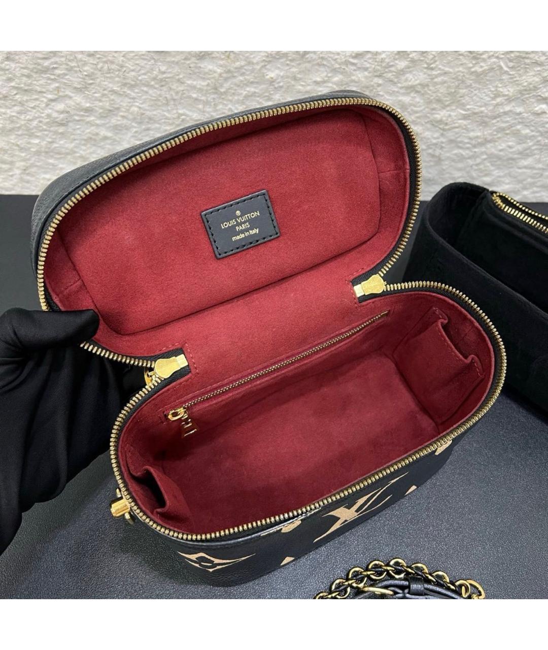 LOUIS VUITTON Черная кожаная сумка через плечо, фото 7