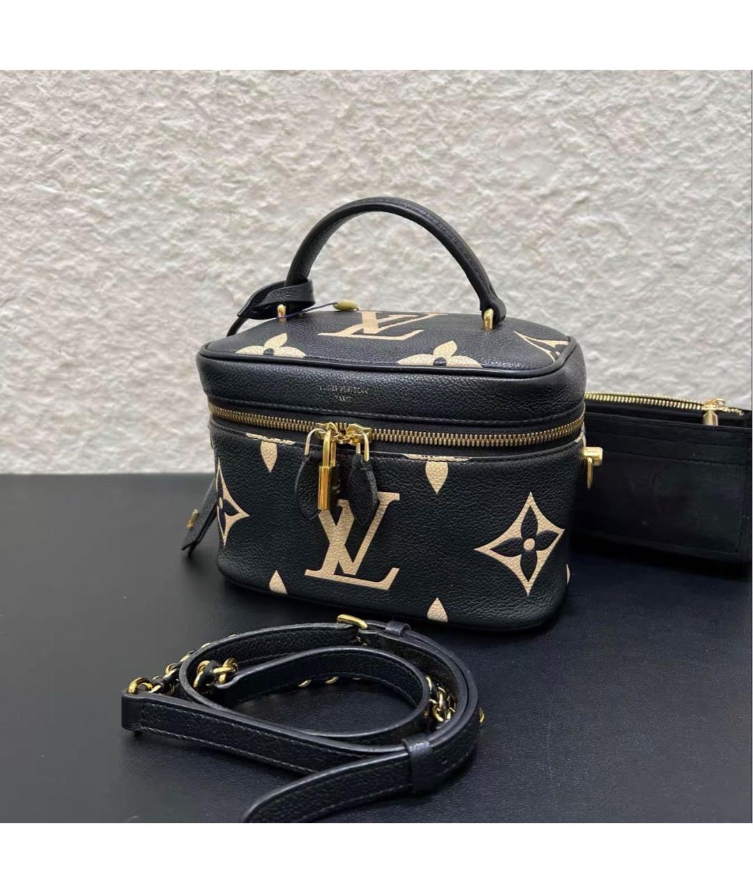 LOUIS VUITTON Черная кожаная сумка через плечо, фото 8
