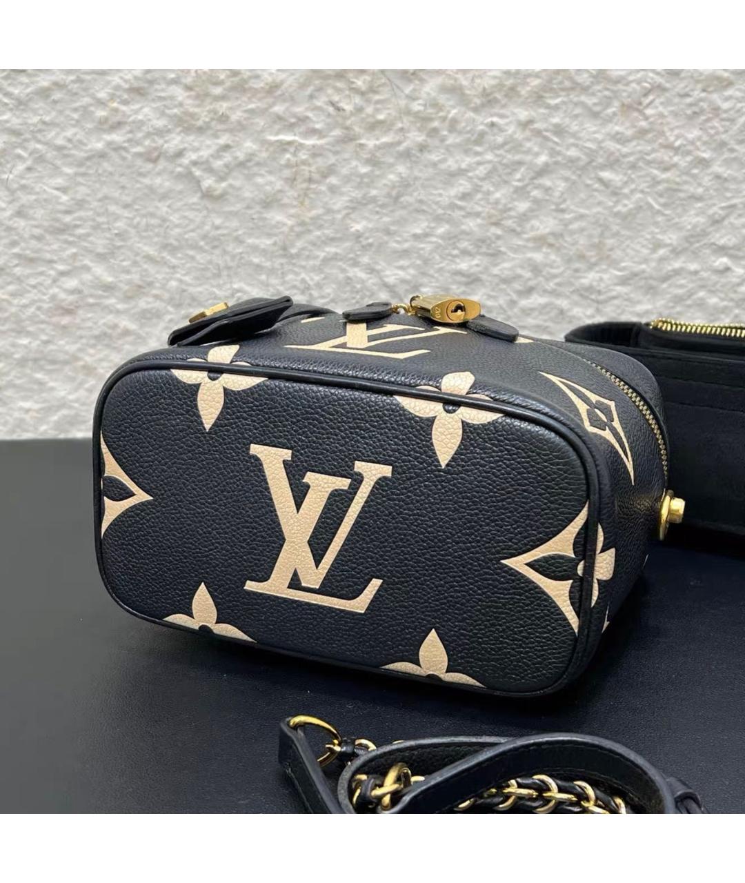 LOUIS VUITTON Черная кожаная сумка через плечо, фото 5