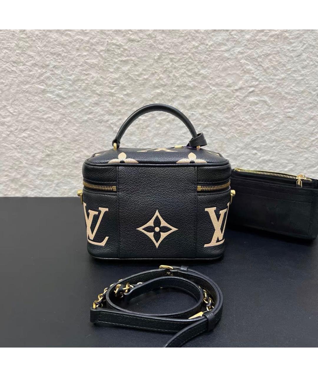 LOUIS VUITTON Черная кожаная сумка через плечо, фото 2