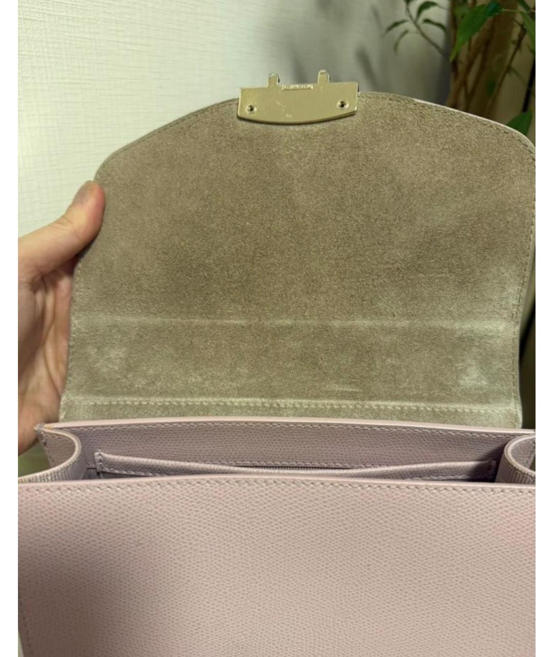 FURLA Розовая сумка через плечо из искусственной кожи, фото 6