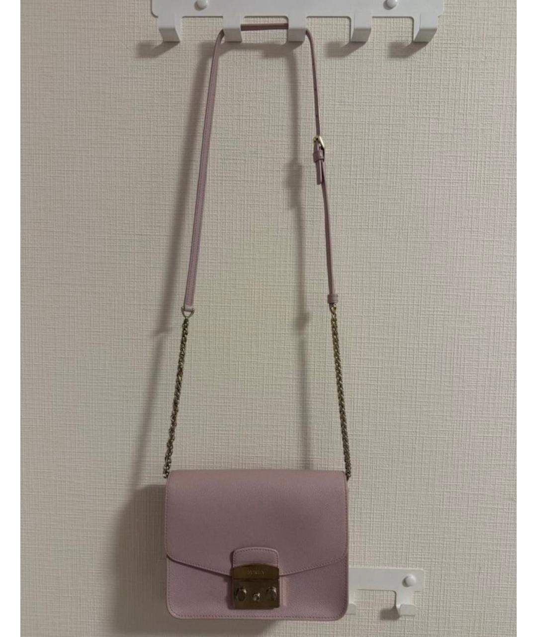 FURLA Розовая сумка через плечо из искусственной кожи, фото 2